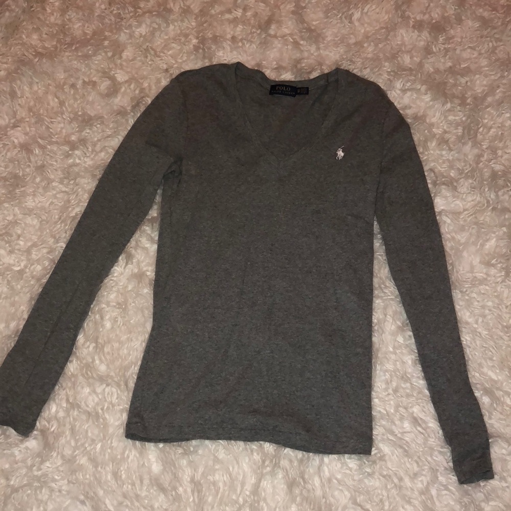 Gray Polo long sleeve tee